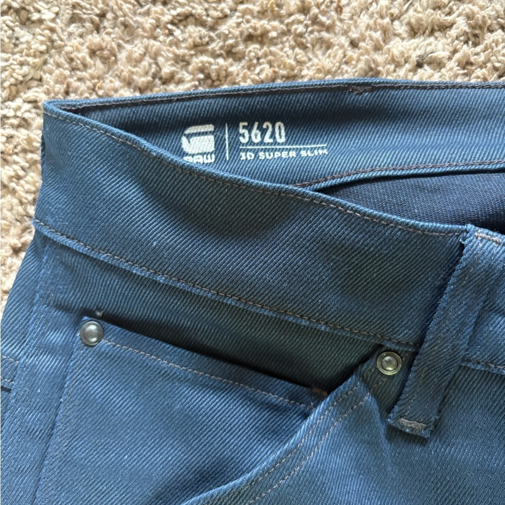 G-Star Blue Denim Jeans with Smooth Finish